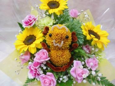 おさるさんのアレンジメント｜「花の丘　カウベル」　（愛知県長久手市の花キューピット加盟店 花屋）のブログ