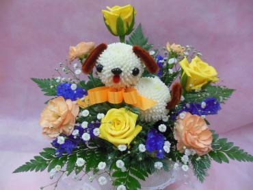 ぴんぽんわんこ、発送しました。｜「花の丘　カウベル」　（愛知県長久手市の花キューピット加盟店 花屋）のブログ