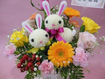 うさぎちゃん2匹｜「花の丘　カウベル」　（愛知県長久手市の花キューピット加盟店 花屋）のブログ