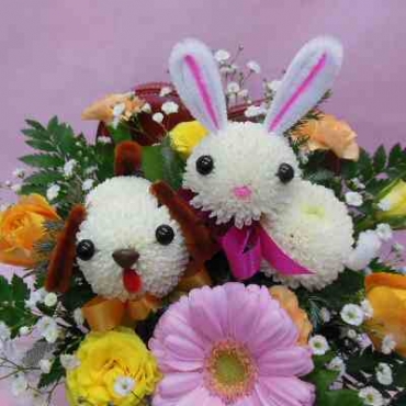 ハートペアうさ＆わんこ