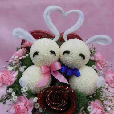 ハートペアうさぎ