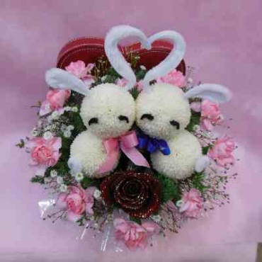 ハートペアうさぎ